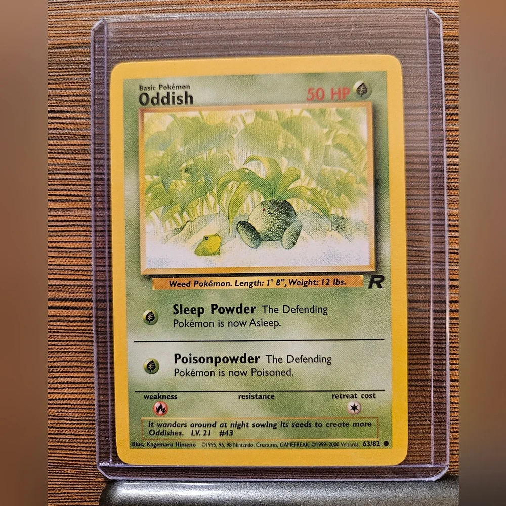 Pokemon Oddish 63/82 Rocket Card